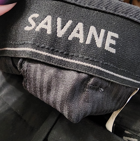 Savane 32 x 30 Dress Pants Men's Classic Black Flat Front Casual Office‎ B986 - Picture 3 of 4